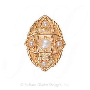 GS452 PL - 14 Karat Gold Pearl Slide 